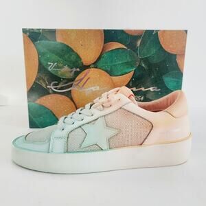 Vintage Havana Mint Green & Melon Orange Ombre Tie Dye Gradient Sneakers 8.5